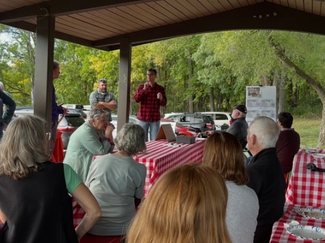 Ryan Collins at a Ward 1 community event